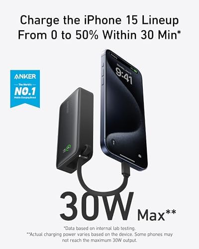 Anker Nano Power Bank, 10,000mAh Portable Charger