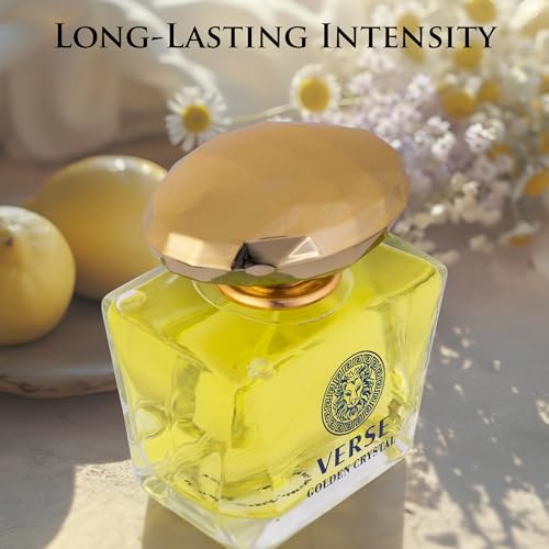 Version 1.0.0 Verse Golden Crystal for Women 3.4 fl Oz - Floral Fruity Fragrance