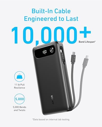 Anker Power Bank, 20,000mAh Travel Essential Portable Charger