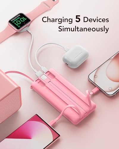 41PsOuP1iZL._AC_.jpg VRURC Portable Phone Charger, Built-in 4 Cables USB C Power Bank 10000mAh