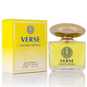 Version 1.0.0 Verse Golden Crystal for Women 3.4 fl Oz - Floral Fruity Fragrance