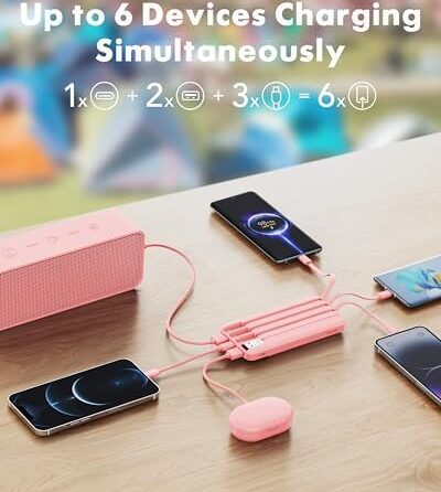41XNV2IwGJL._AC_-10.jpg 10000mAh Power Bank Travel Essentials 6 Outputs 3 Inputs