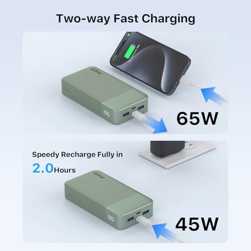 NOBIS 20000mAh Battery Pack Power Bank 65W Power Bank