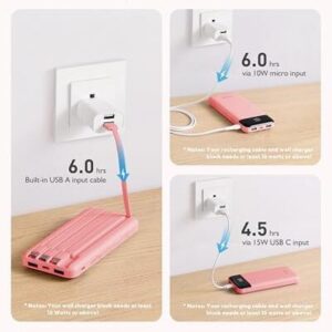 41pHWkOFCfL._AC_-10.jpg 4 Cables,10000mAh Power Bank Travel Essentials 6 Outputs