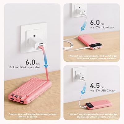 41pHWkOFCfL._AC_-10.jpg 10000mAh Power Bank Travel Essentials 6 Outputs 3 Inputs