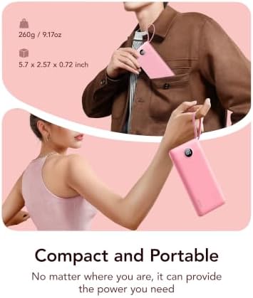 41tTMUwRyOL._AC_.jpg VRURC Portable Phone Charger, Built-in 4 Cables USB C Power Bank 10000mAh
