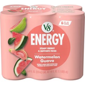 Version 1.0.0 V8 Energy Watermelon Guava Energy Drink, 8 fl oz Can (6 Pack) : Grocery & Gourmet Food