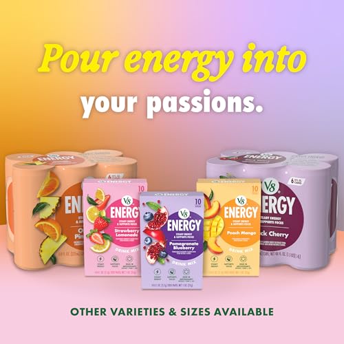 Version 1.0.0 V8 Energy Watermelon Guava Energy Drink, 8 fl oz Can (6 Pack) : Grocery & Gourmet Food