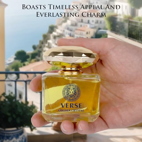 Version 1.0.0 Verse Golden Crystal for Women 3.4 fl Oz - Floral Fruity Fragrance
